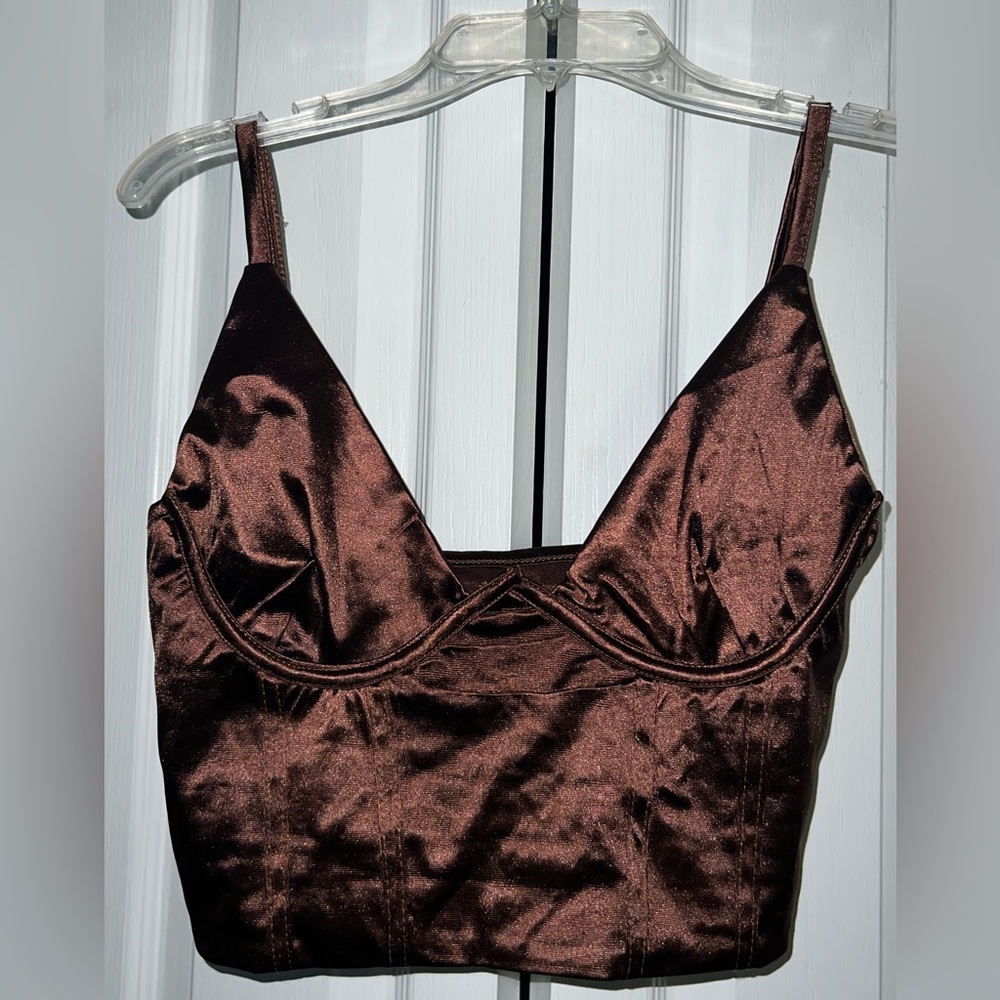 Cropped Silk Top